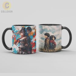 ماگ انیمه اتک آن تایتان (Attack On Titan) کد 13 (معمولی ، مشکی ، حرارتی)