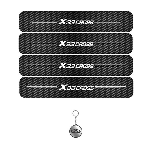برچسب پارکابی مهدیار طرح کربن کد LCE005 مناسب برای ایکس33 کراس مجموعه 4 عددی به همراه جاکلیدی
