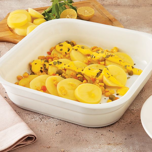 ظرف فر چینی زرین ایران مدل مربع درجه سه