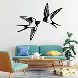 استیکر دیواری طرح پرنده کد 04 مجموعه 2 عددی