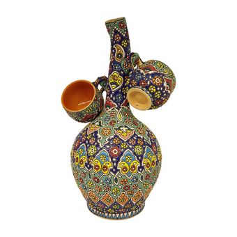 ست تنگ و فنجان بزرگ میناکاری کد 30 مجموعه 3 عددی