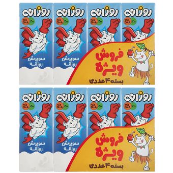 شیر نیم چرب فرادما روزانه 200 میلی لیتر بسته 8عددی