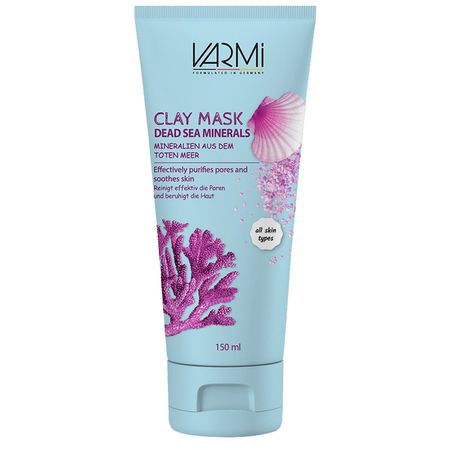 ماسک صورت خاک رس وارمی مدل کانی های دریایی حجم 150 میلیلیتر مناسب پوست چرب و آکنهای، سمزدایی عمقی، رفع جوش سرسیاه و لطافتبخش