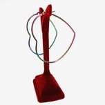 گوشواره زنانه مدل هولوگرامی قلبی 569