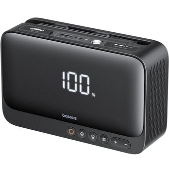 جامپ استارتر پاوربانک و پمپ باد باسئوس مدل BS-CH013 C00245902111 ظرفیت 6000 میلی‌آمپر