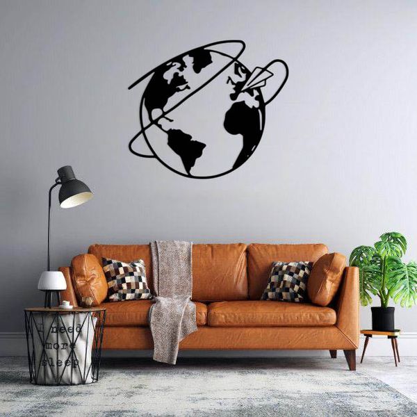 استیکر دیواری طرح worldmap