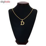 گردنبند مردانه طرح حرف D کد h012