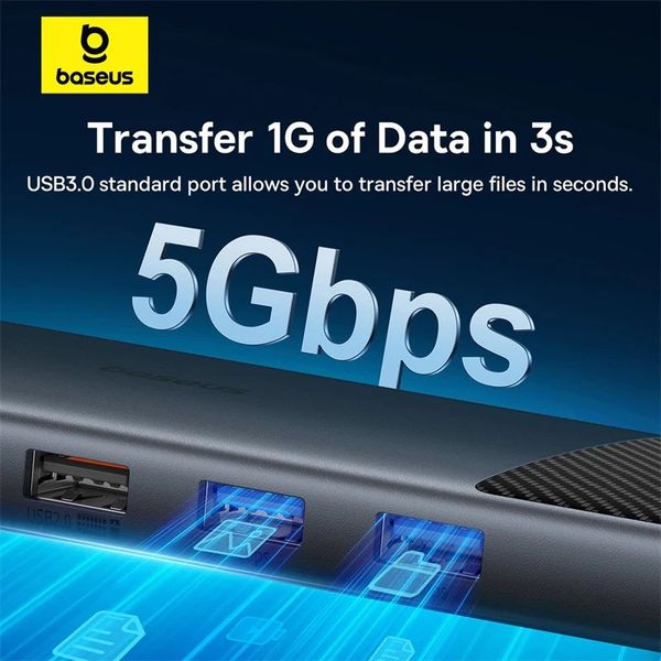 هاب 11 پورت USB-C بیسوس مدل BS-OH098 (گارانتی 24 ماهه آونگ)