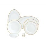 سرویس غذاخوری 28 پارچه چینی زرین ایران مدل ایتالیا اف سپیدار درجه یک