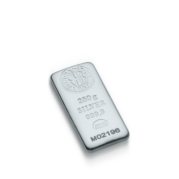 شمش نقره 250 گرمی ندیر