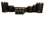 سرویس آشپزخانه 17 پارچه مشکی درب طلایی آرتیستون