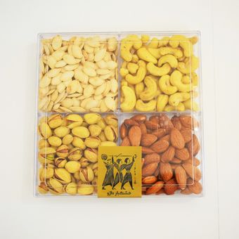 آجیل چهار مغز (بادام هندی ، بادام درختی ، پسته و کدو گوشتی خارجی) پذیرایی بسته خالص 300 گرمی