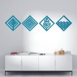 دیوارکوب مدل عناصر چهارگانه طرح لوزی مجموعه 4 عددی