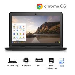 لپ تاپ Dell chromebook 3120 11.6 4GB / 16GB Dual Core