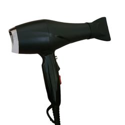 سشوار حرفه‌ای مدل p-9000، موتور AC، با توان مصرفی 9000 وات، دارای قابلیت باد سرد، فناوری تولید یون، تعویض سری، طراحی ارگونومیک،