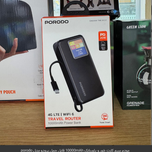 مودم سیم کارت خور و پاوربانک 10000mAh قابل حمل پرودو مدل porodo Travel router 4G/LTE wifi6