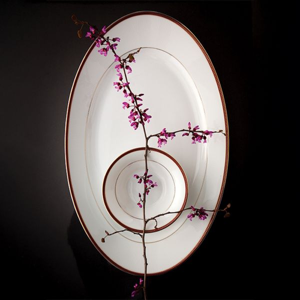 سرویس غذاخوری 35 پارچه چینی زرین ایران سری شهرزاد مدل سپینود درجه یک