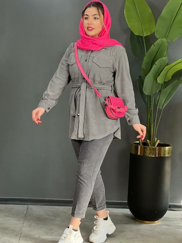 مانتو کبریتی کمربندی کد 1530