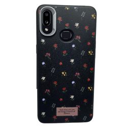 کاور طرح چرمی مدل گل ریز مناسب برای گوشی موبایل سامسونگ Galaxy A10S