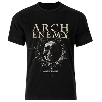 تی شرت مشکی پنبه یقه گرد مدل 3 Arch Enemy بند متال