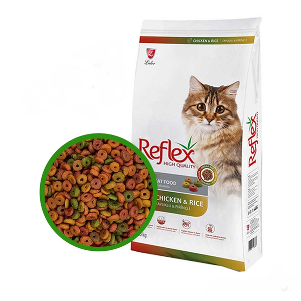 غذای خشک گربه برند رفلکس مدل مولتی کالر  Reflex Multicolor