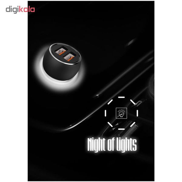 شارژر فندکی الدینیو مدل C503Q همراه با کابل Type-c