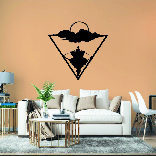 استیکر مدل چوبی طرح قایق کد S57