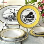 سرویس چینی 102 پارچه غذا خوری چینی زرین ایران سری ایتالیا اف مدل ویلیج درجه یک