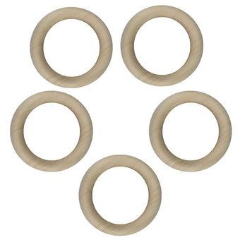 اسلایس چوبی مدل حلقه چوبی مدل 40mm بسته 5 عددی 