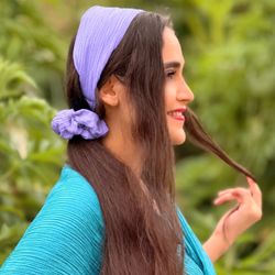 پک سه عددی هدبند ساده پشت کش و دو عدد اسکرانچی