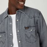 پیراهن آستین بلند یقه برگردان مردانه مدل جین دو جیب 3 رنگ طوسی