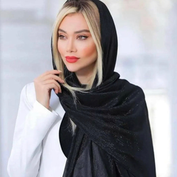 شال حریر لمه منگوله دار پارچه وارداتی