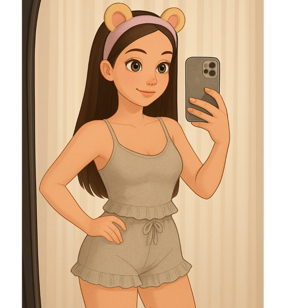 ست تاپ و شلوارک لبه چین دار 🎀✨