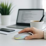 ماوس بی سیم الترا اسلیم (ultra slim) سایلنت RGB با قابلیت شارژ