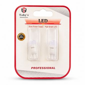 لامپ اس ام دی خودرو توبیز مدل  CERAMIC LENS پایه T10بسته 2 عددی-TOBYS