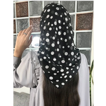 مینی اسکارف کرپ حریر توپی