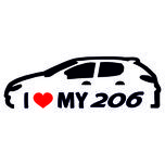 برچسب بدنه خودرو ماتریسیو طرح My 206 کد M48