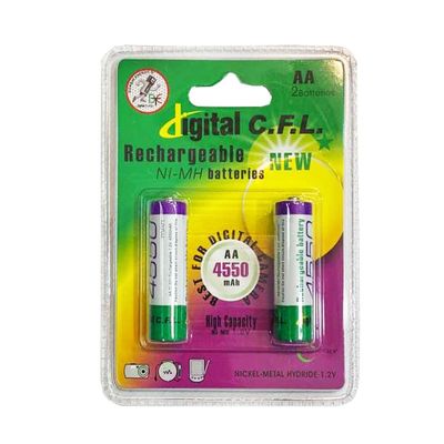 باتری قلمی قابل شارژ سی اف ال مدل 4550 بسته 2 عددی