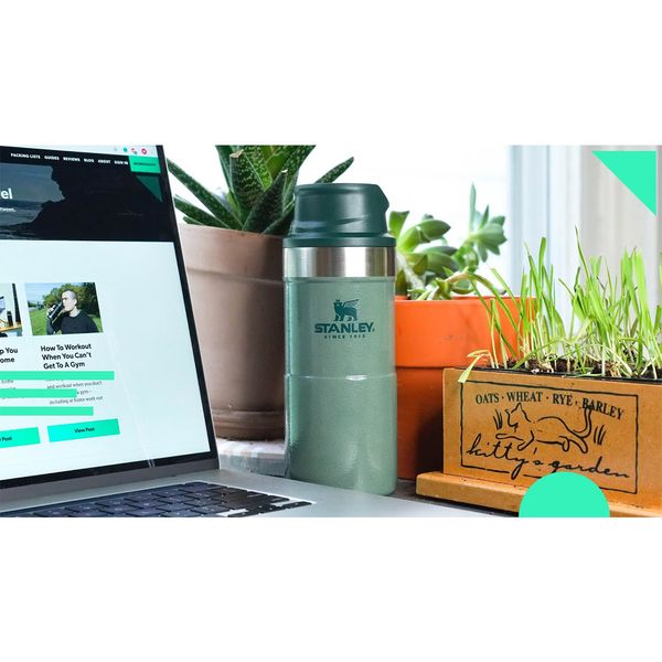 ماگ سفری استنلی مدل CLASSIC TRIGGER ACTION 12OZ گنجایش 0.350 لیتر