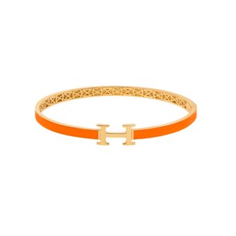 بنگل طلا 18 عیار زنانه رگالری طلا مریم اکرمی مدل هرمس