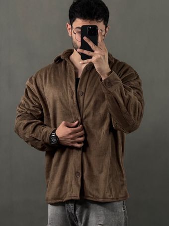 پیراهن باکسی پاییزه قهوه ای