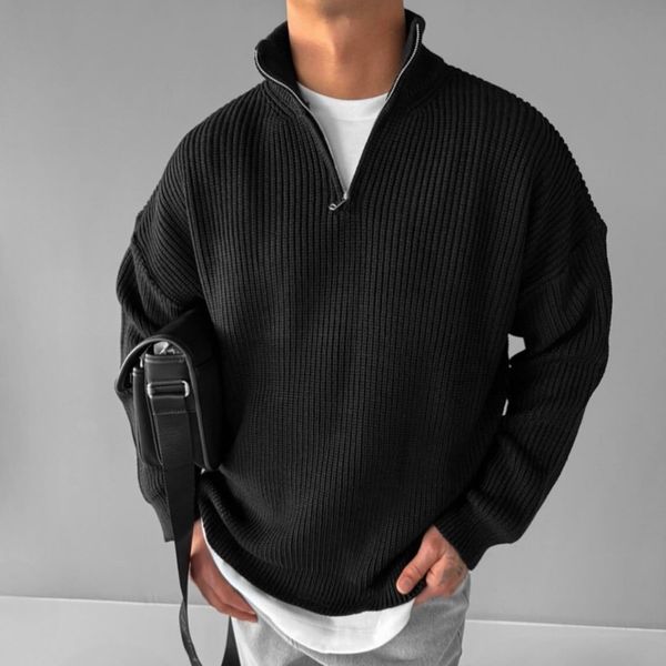 بافت نیم زیپ مشکی