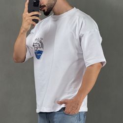 تیشرت دو نخ قلب نهنگ سفید