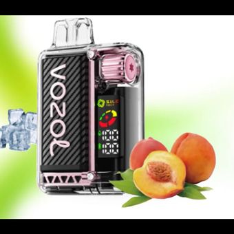 پاد یکبار مصرف وزول 20000 پاف هلو یخ (قابل شارژ) | VOZOL 20000 Puff Peach Ice