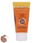 کرم ضدآفتاب رنگی سان سیف، مدل 35 SPF، مناسب پوست چرب، جوشدار و مختلط تنالیته رنگ روشن و حجم 50 میلیلیتر، محافظت کننده در برابر