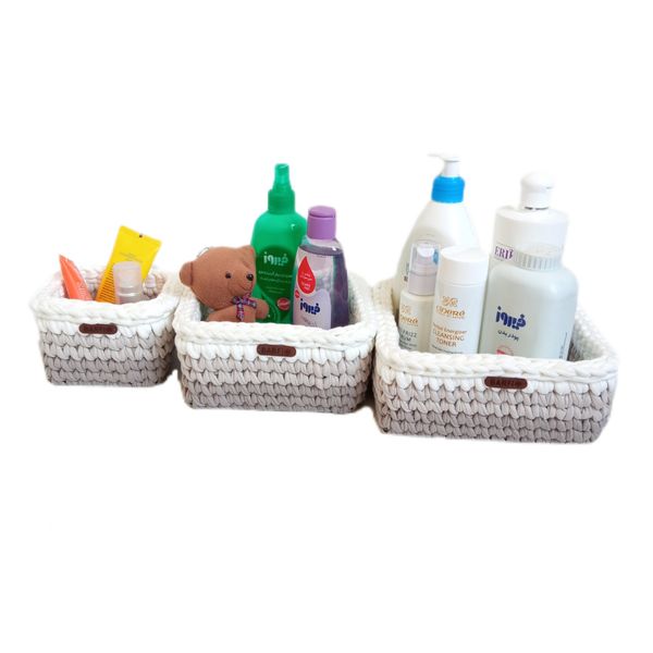 سبد وسایل کودک مدل Baby box بسته 3 عددی
