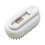 برس شارژی بخار دار حیوانات خانگی با سری سیلیکونی جداشونده و قابل شستشو، دسته تاشو، مناسب سگ و گربه و جونده، ابعاد 10x7x5 سانتی‌م