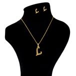 نیم ست زنانه بهارگالری طرح حرف L کد 209055