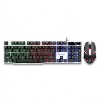 کیبورد و ماوس گیمینگ لایماید مدل NEW GAMING-GTX300، سوییچ ممبران، Full-Size، نورپردازی LED RGB