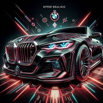 برچسب ضدخش UVDTF مخصوص اجسام طرح BMW